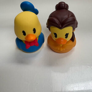 Disneys Princess Belle and Donald Duck Jeep Rubber Duck Bath Toy Figure